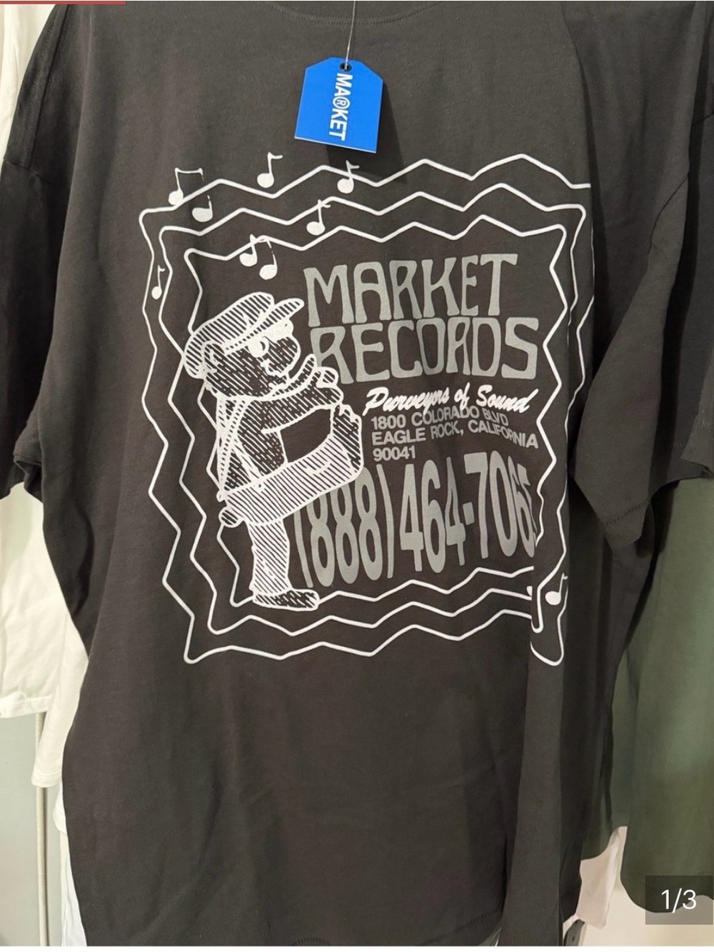 2 market xxl t shirts grey & cream